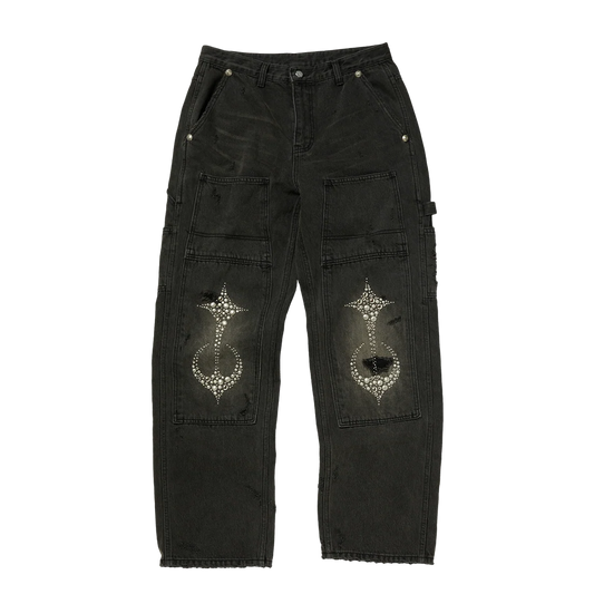 STUDDED KNEE CARPENTER PANTS