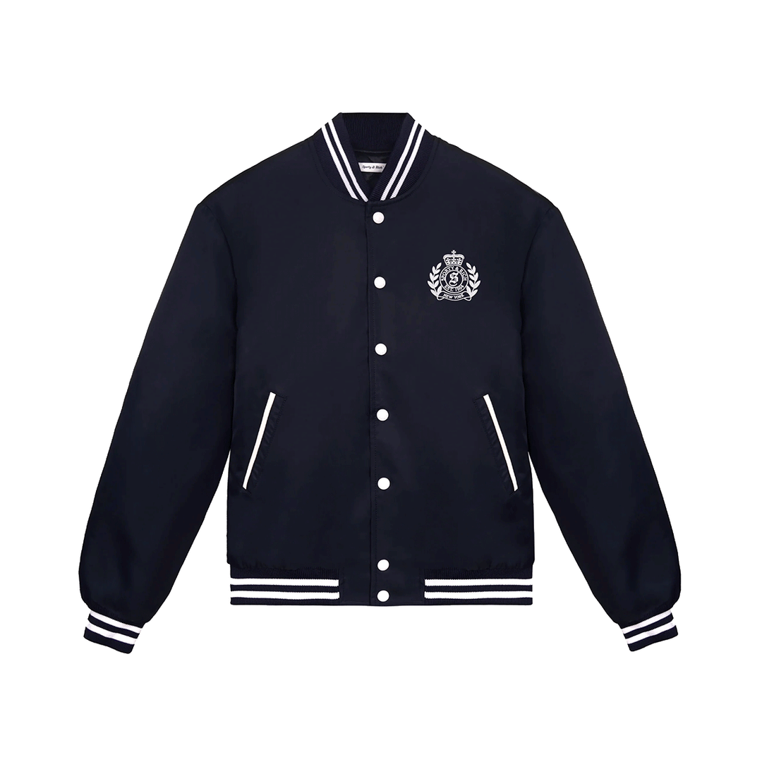 H&W Crest Oversized Varsity Jacket