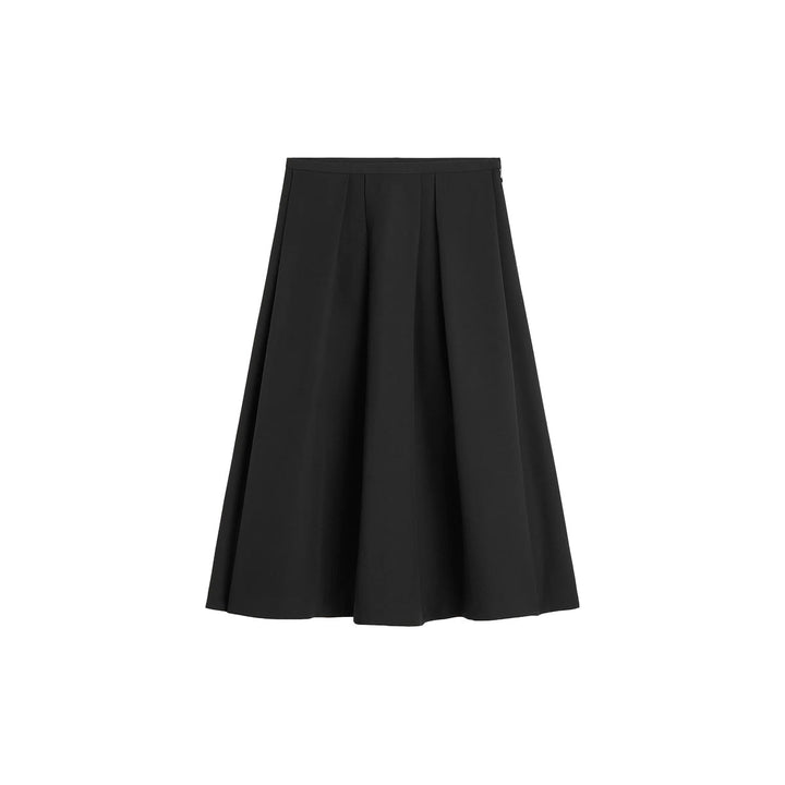 Wool Silk Twinflower Skirt Black