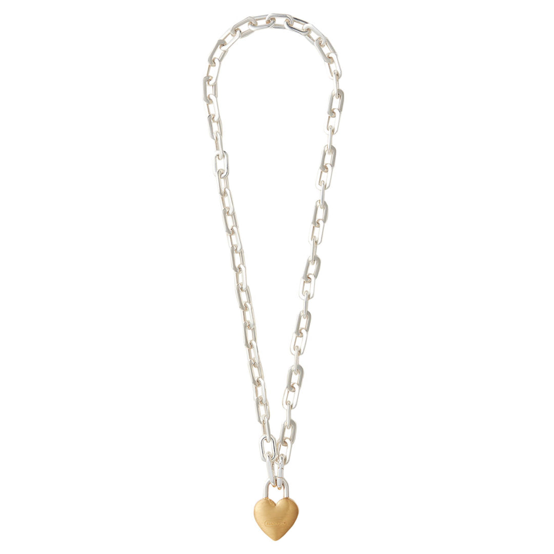 SMALL HEART PADLOCK CHAIN NECKLACE