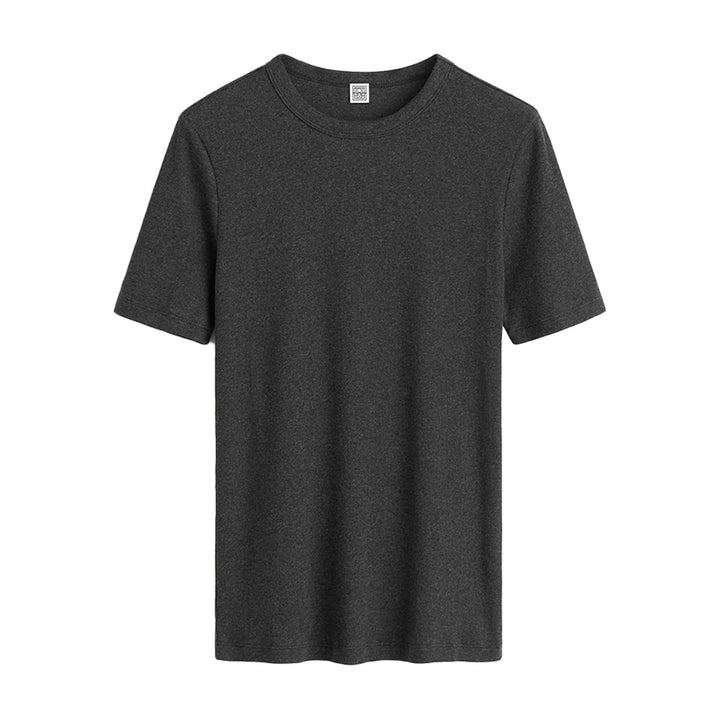 Classic rib tee Charcoal Melange