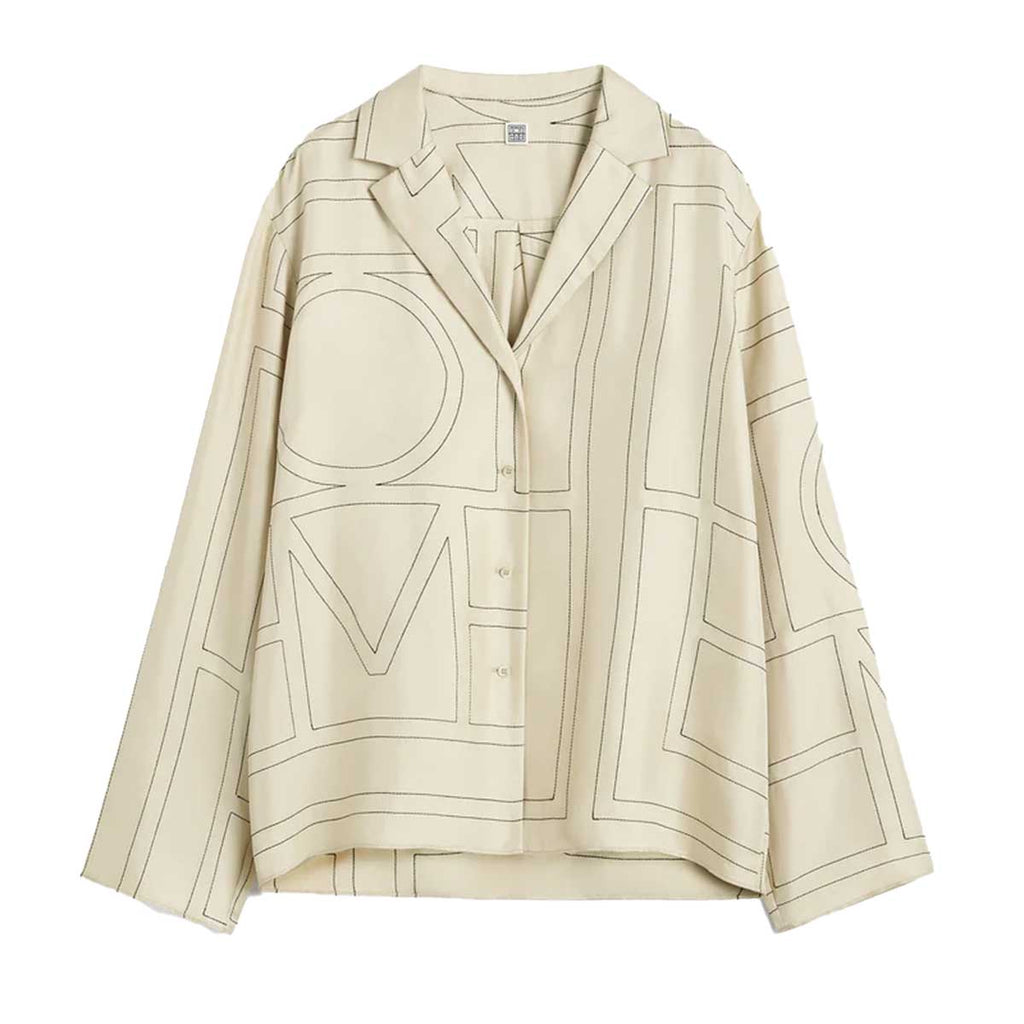 TOTEME (トーテム) | Monogram silk pj top シャツ