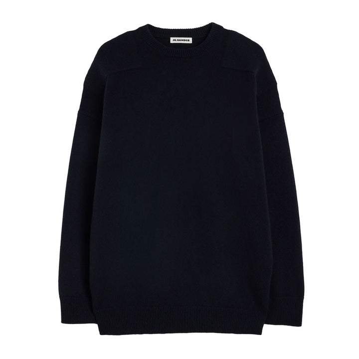 Wool-blend crew neck sweater