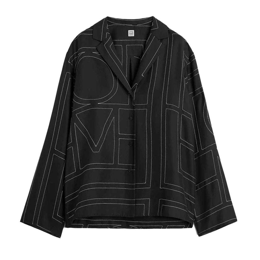 TOTEME (トーテム) | Monogram silk pj top シャツ