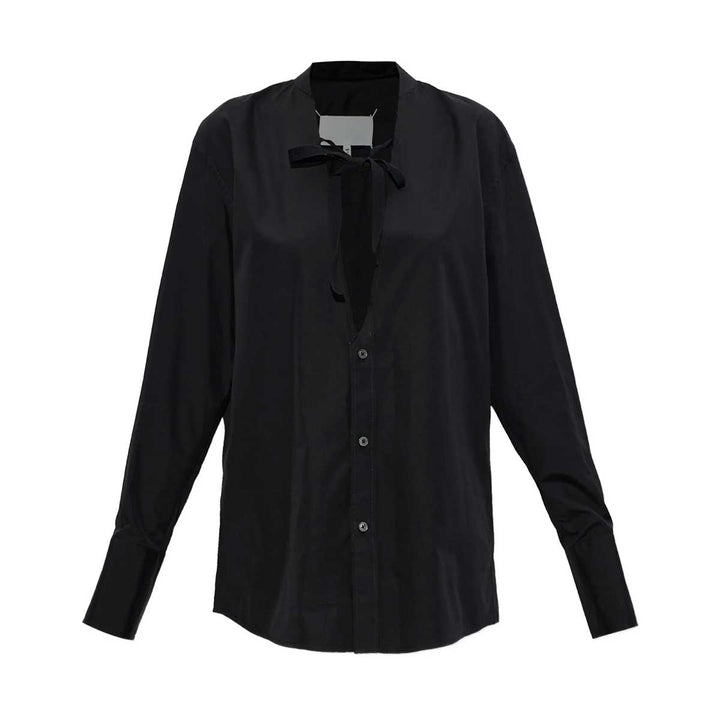 Maison Margiela - Vネック コットンシャツ
