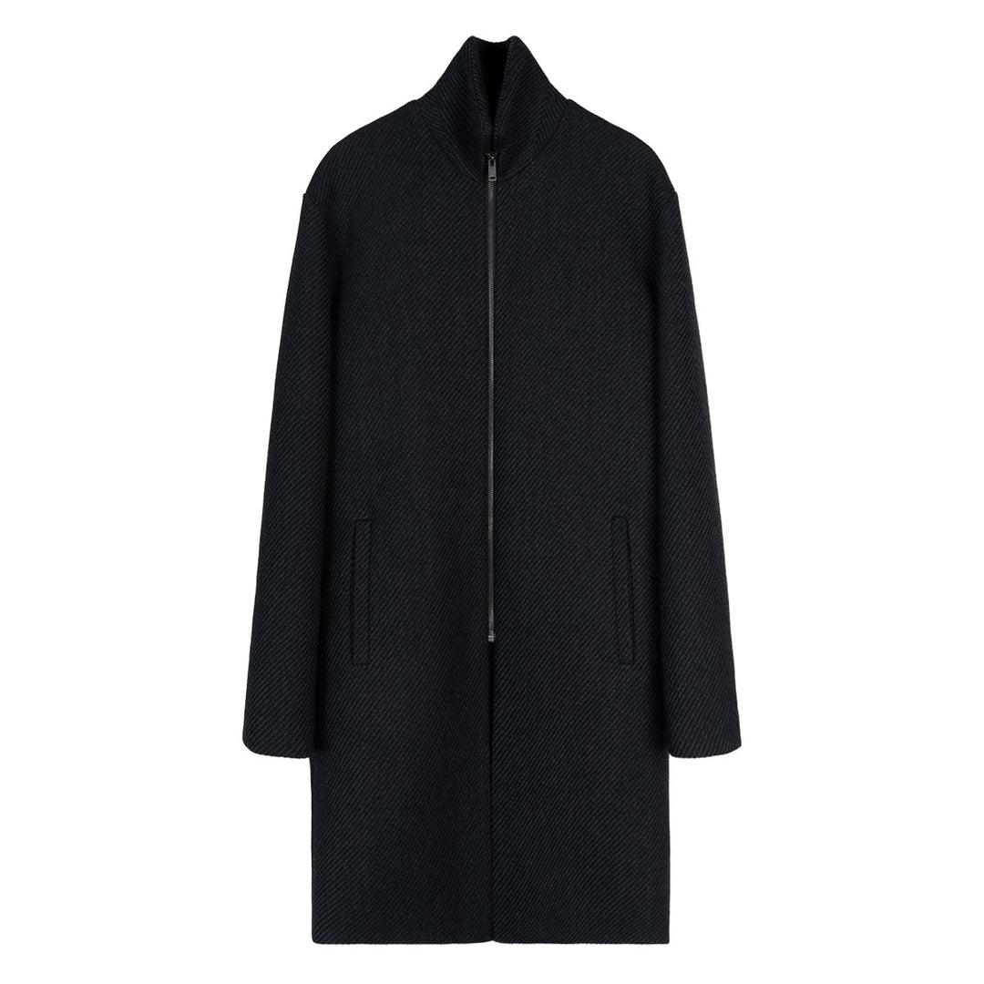 Ronan Structured Zip Coat in Wool