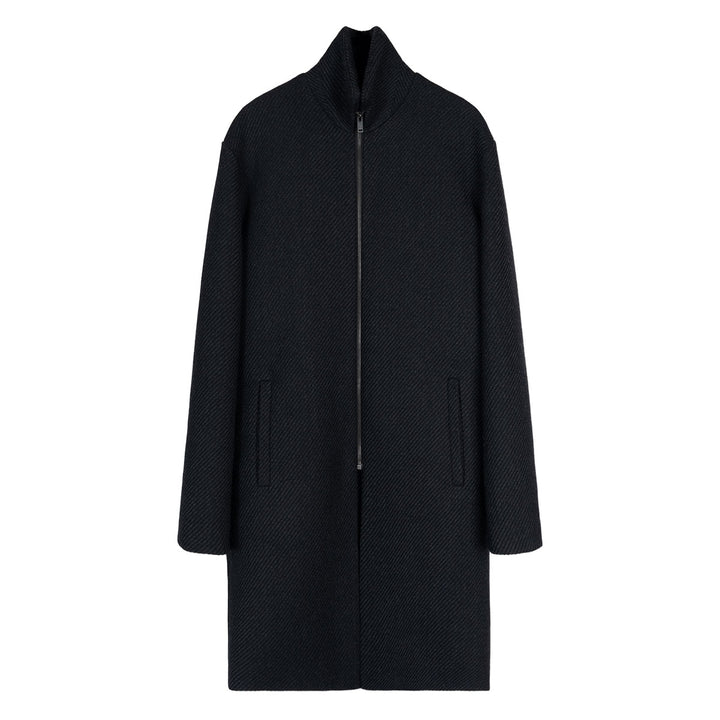 Ronan Structured Zip Coat in Wool
