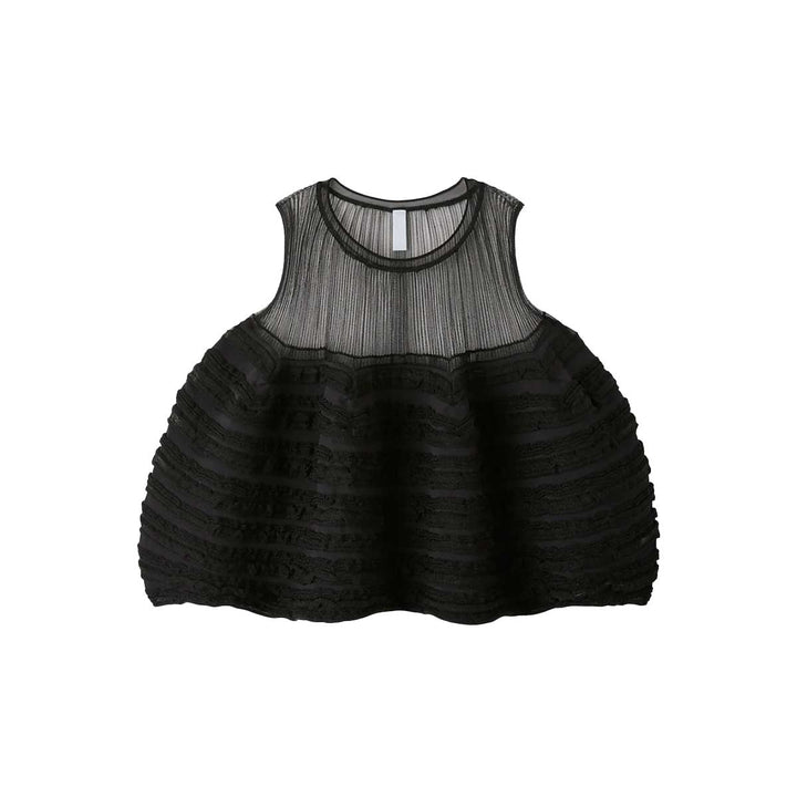 CFCL - POTTERY SWELL LUCENT GLITTER SLEEVELESS BUST FLARE TOP