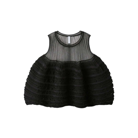 CFCL - POTTERY SWELL LUCENT GLITTER SLEEVELESS BUST FLARE TOP