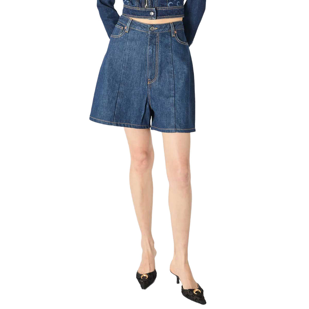Short en denim bleu nuit