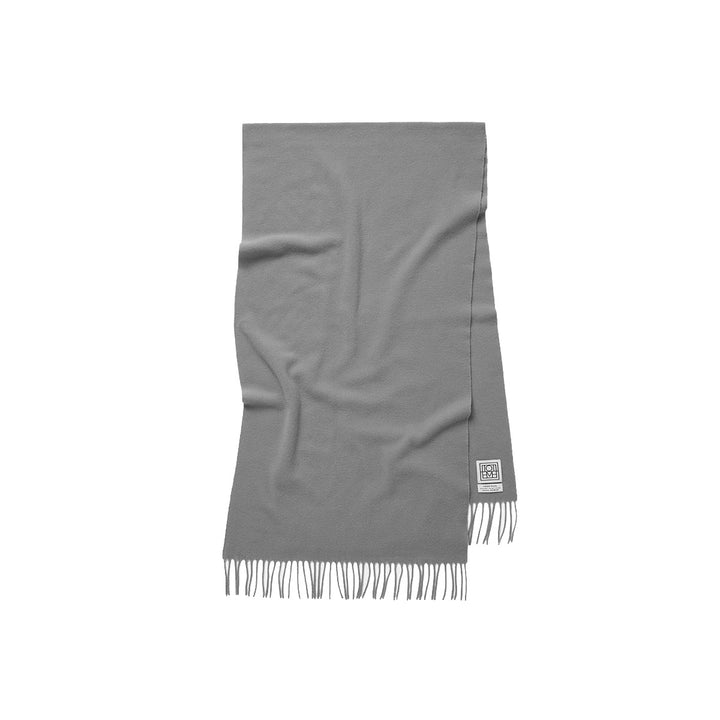 Classic wool scarf light grey mélange