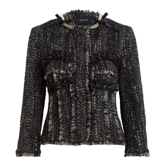 Simone Rocha - Embellished Sculpted Frill Bust Fray Jacket