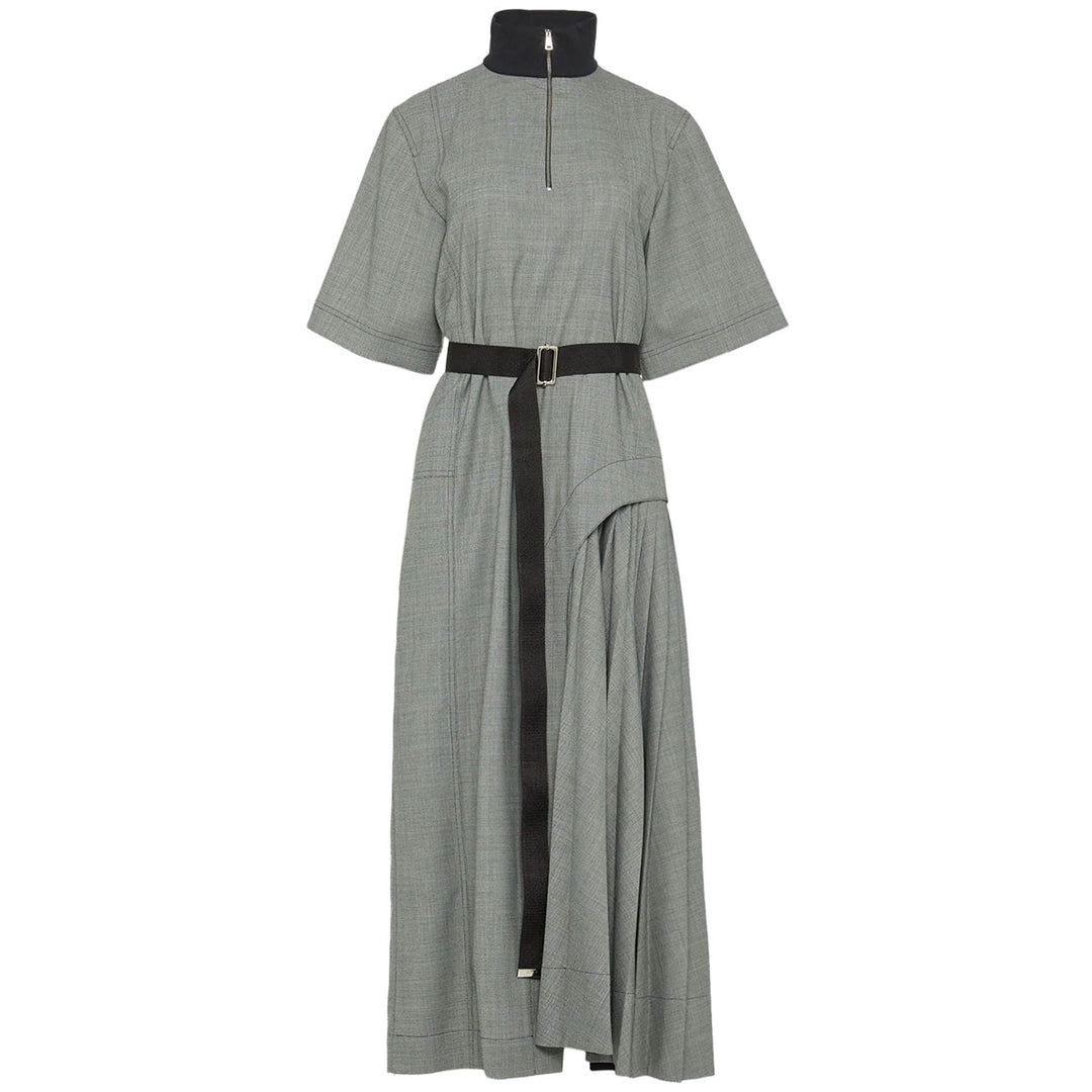 Plan C - GRISAILLE BI-MATERIAL DRESS W