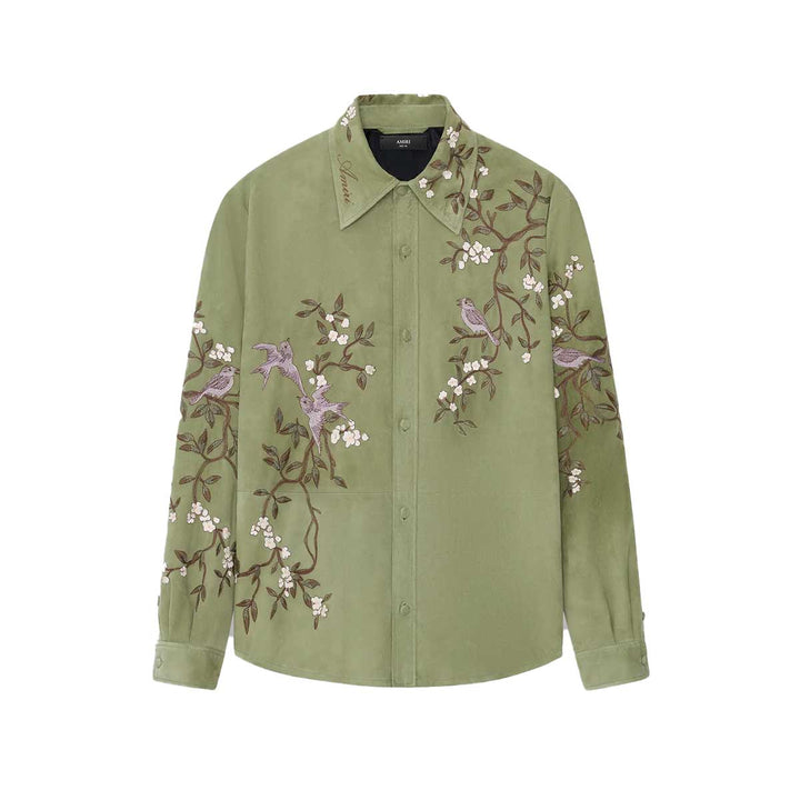 AMIRI - SUEDE SPARROW LONG SLEEVE SHIRT