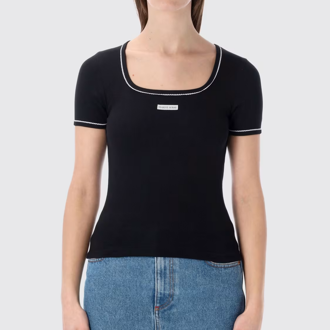 Marine Serre - Squareneck T-Shirt