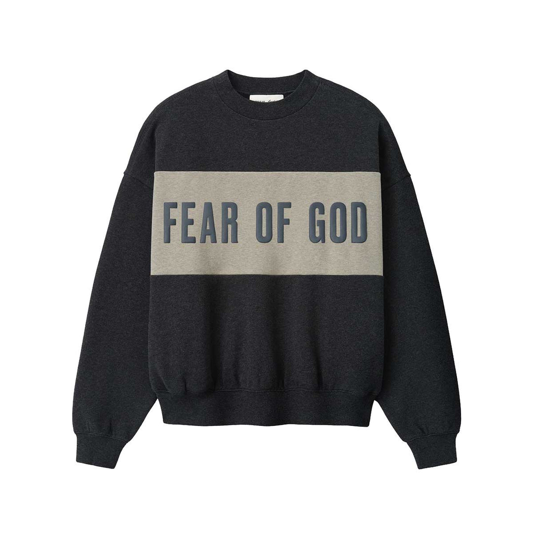 Cropped Relaxed Panelled Sweatshirt
