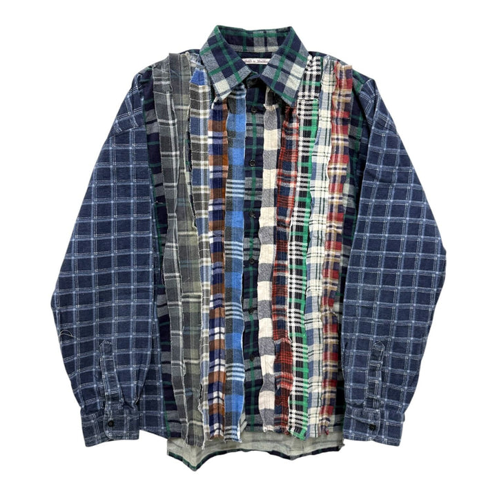 Flannel Shirt -> Ribbon Wide Shirt【A】
