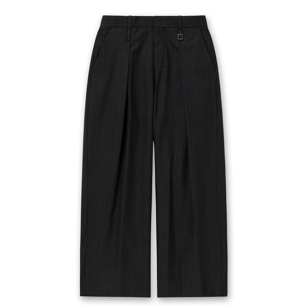 Gray Striped Folding Pants