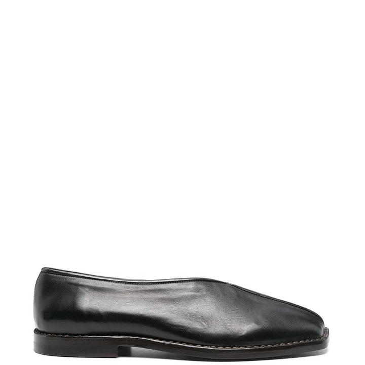 LEMAIRE - レザーのフラットパイピングスリッパ