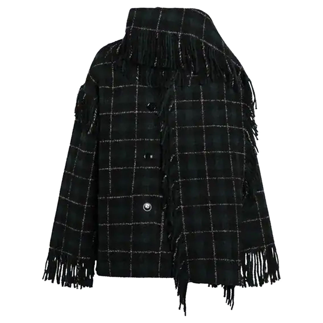 Fringed scarf jacket