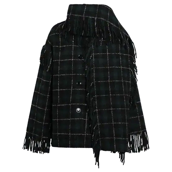 Fringed scarf jacket