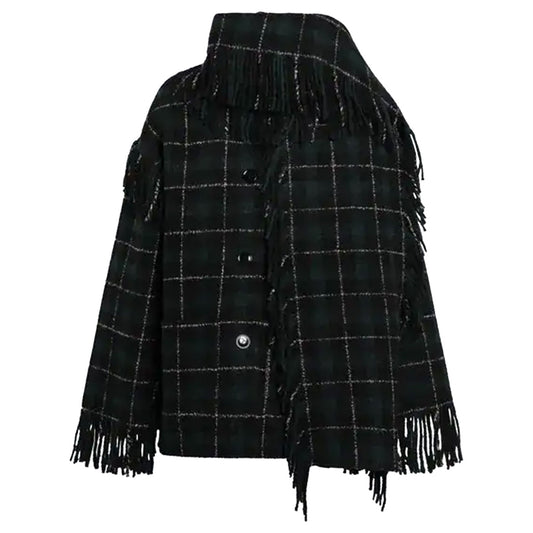 Fringed scarf jacket