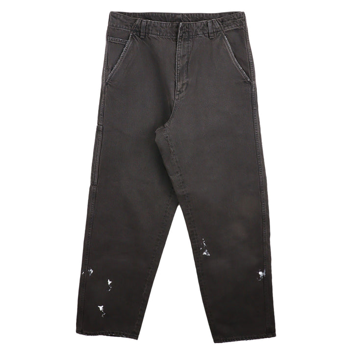 [Why exclusive] Reed Distressed Single Knee Denim Trousers