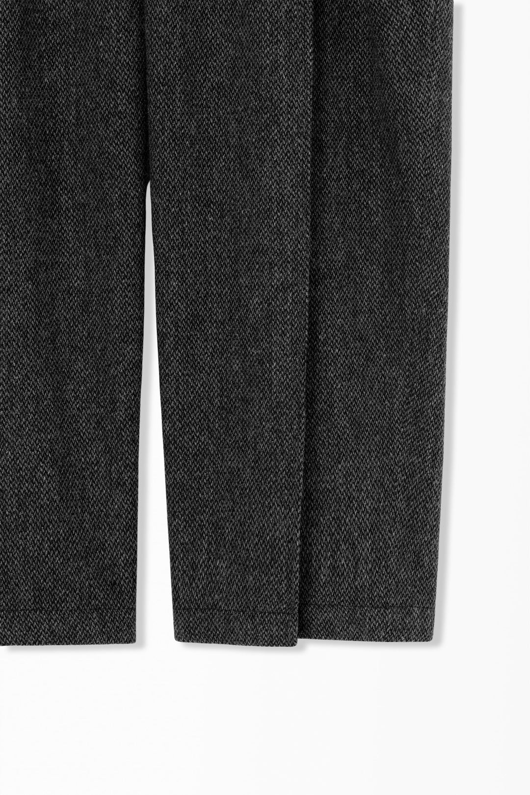 Gray Side one-Tuck Wool Pants