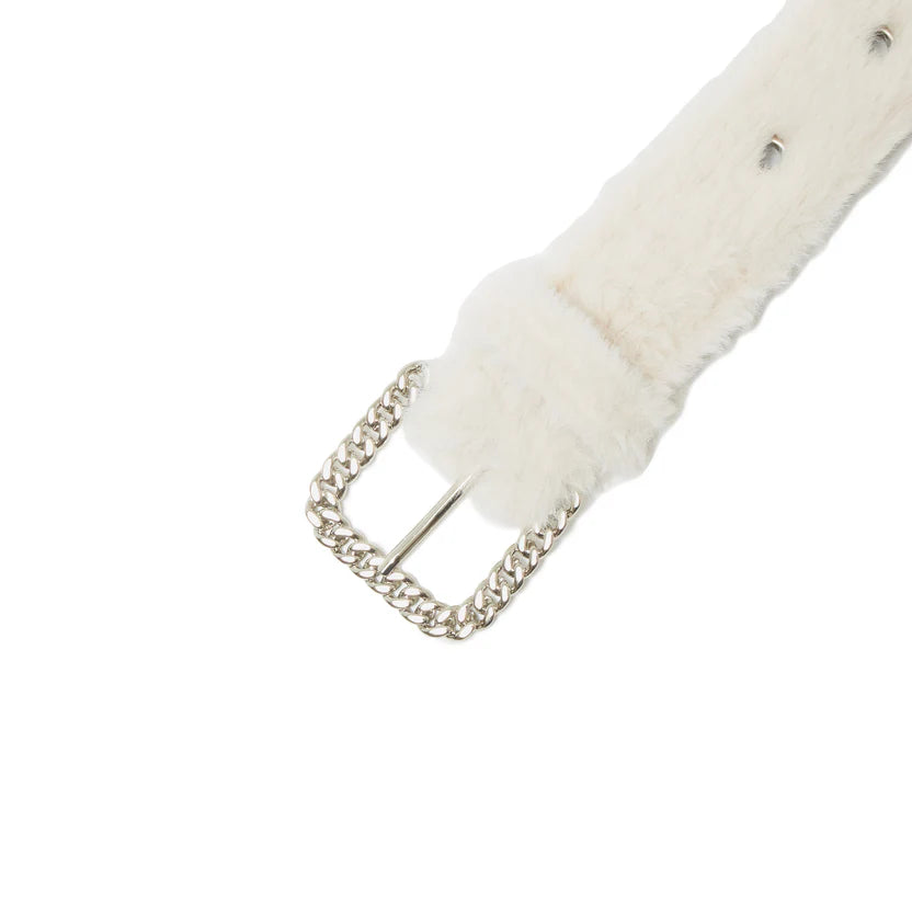 FUR BELT "WHITE"