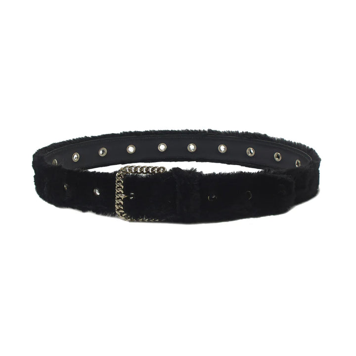 FUR BELT "BLACK"