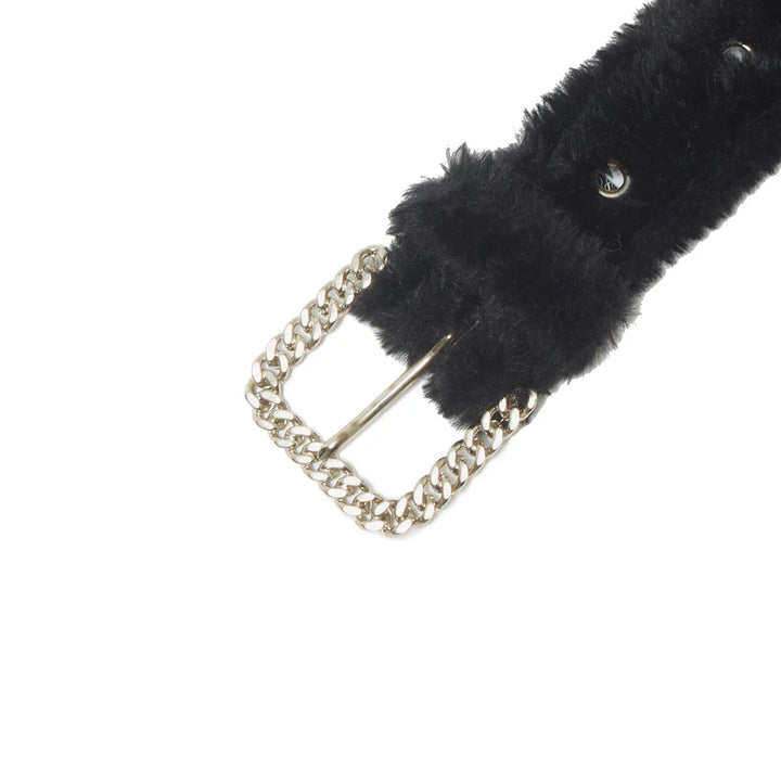 FUR BELT "BLACK"