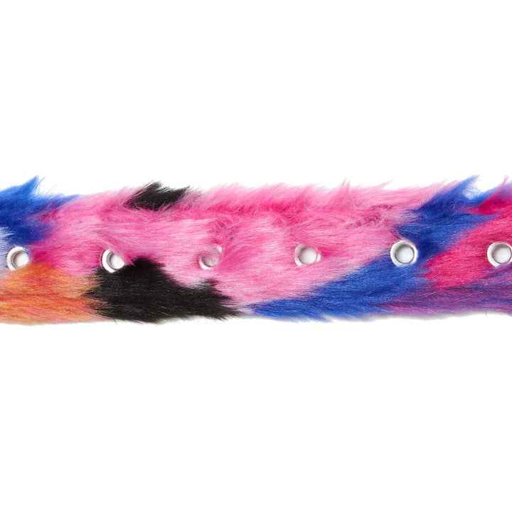 FUR BELT "MIX PINK"