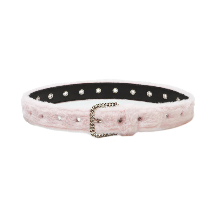 FUR BELT "LIGHT PINK"