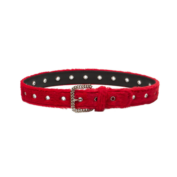 FUR BELT "RED"