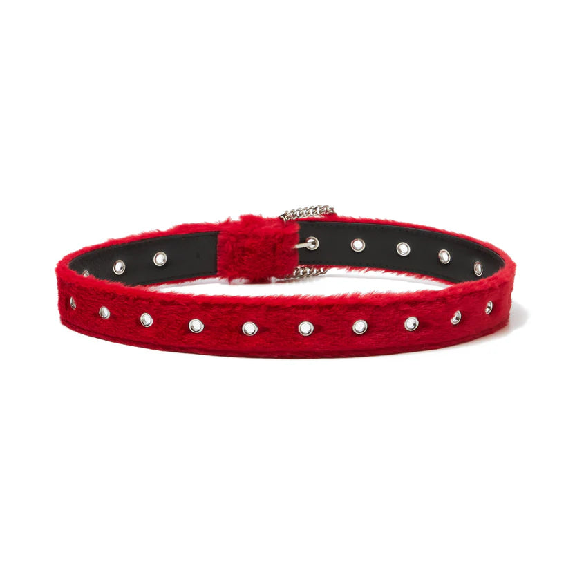 FUR BELT "RED"