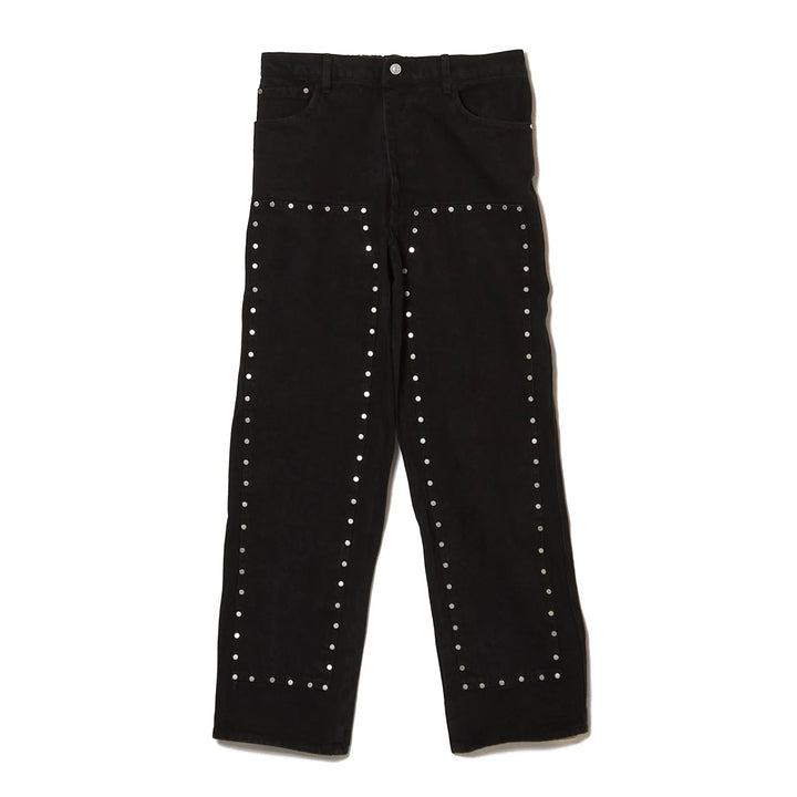 STRAIGHT DOUBLE KNEE STUDDED PANTS