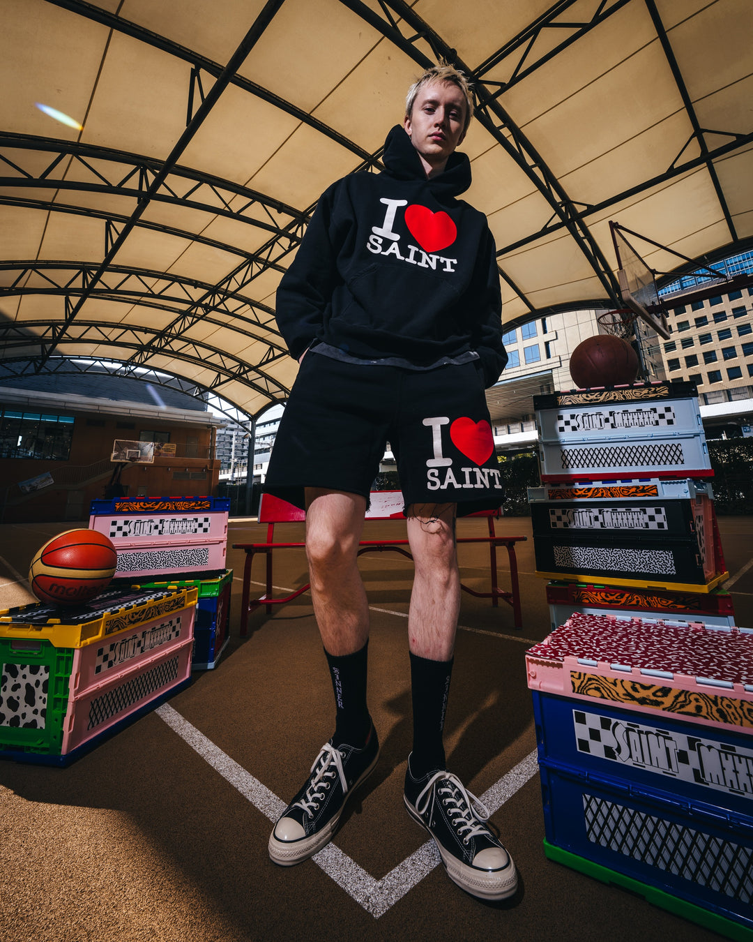 SWEAT SHORTS / I LOVE SAINT