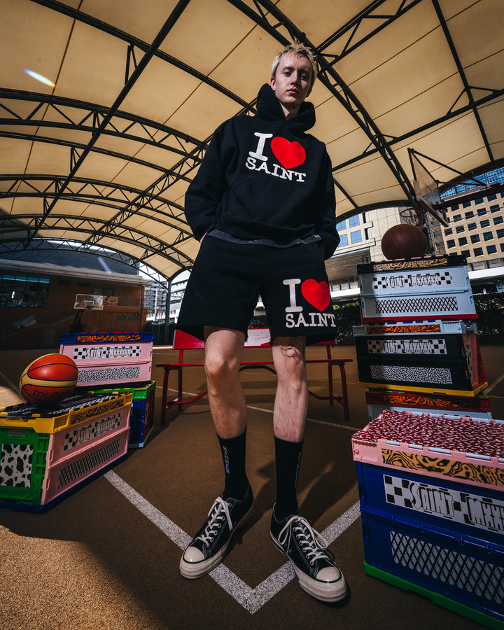SWEAT SHORTS / I LOVE SAINT