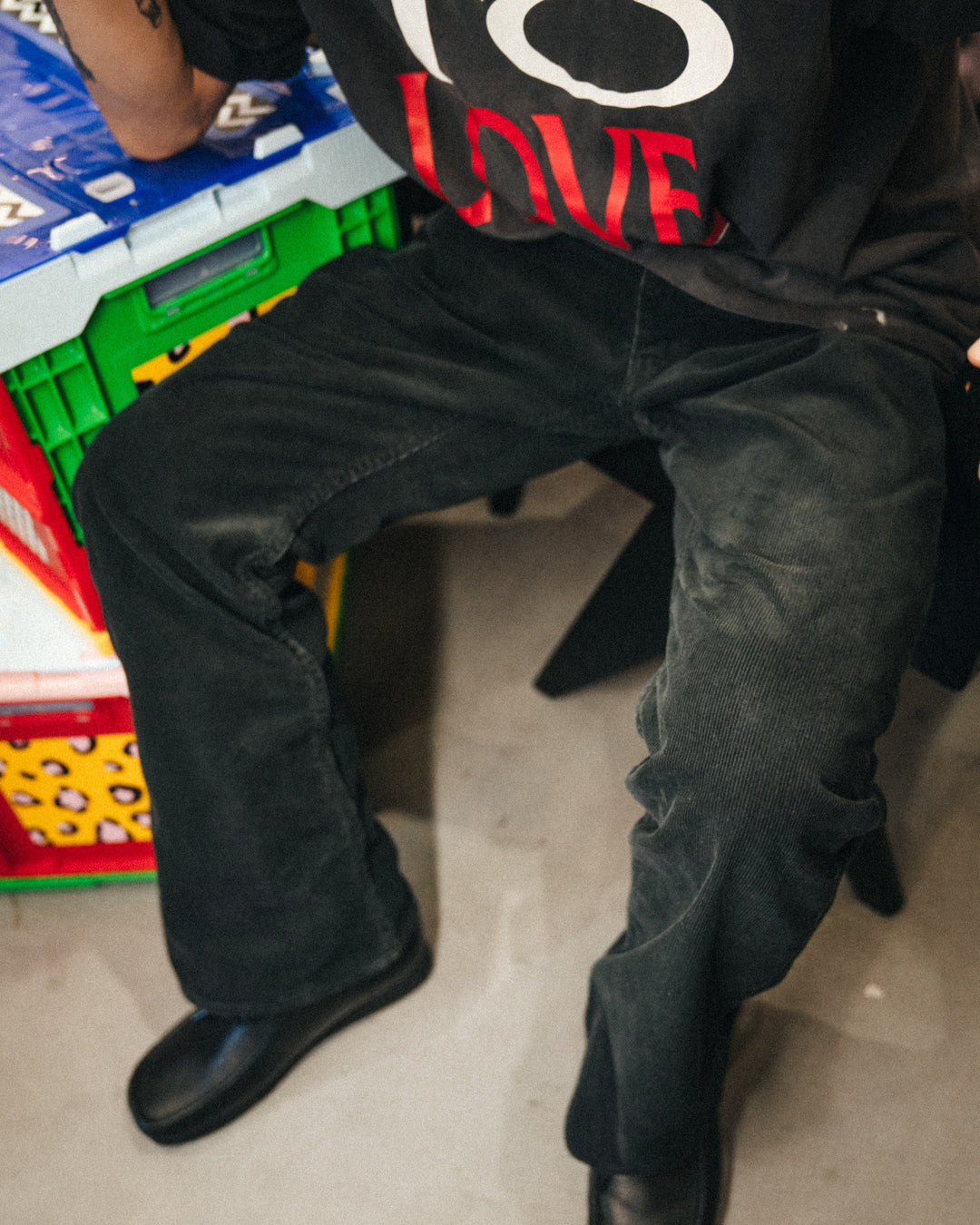CORDUROY FLARE PANTS/FLARE