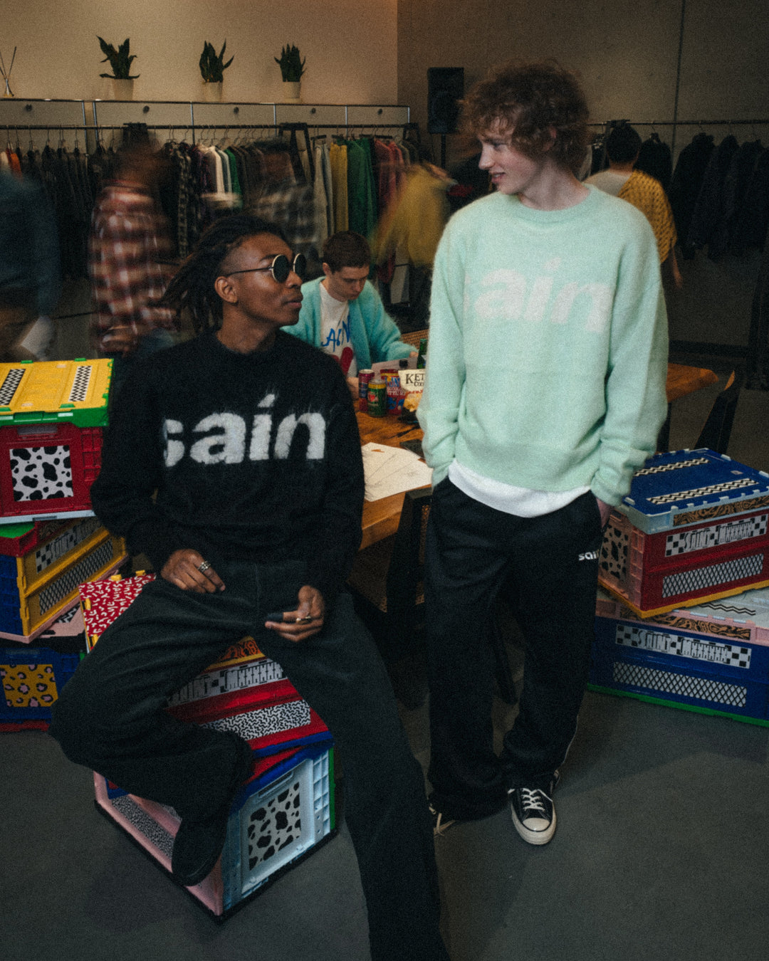 MOHAIR CREW NECK KNIT/SAINT