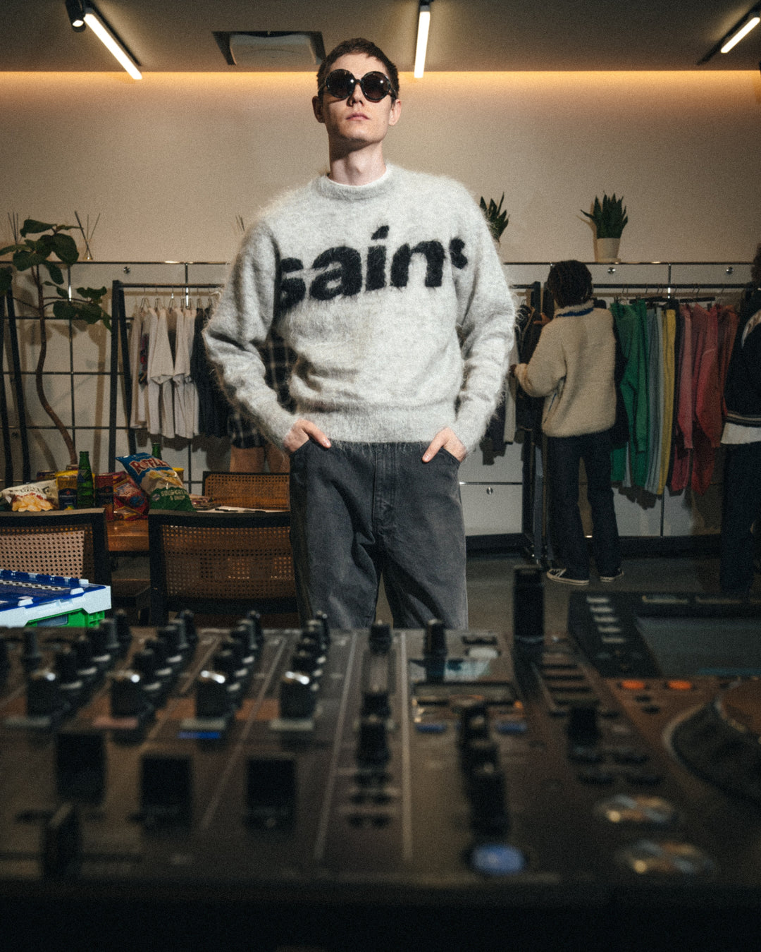 MOHAIR CREW KNIT/SAINT