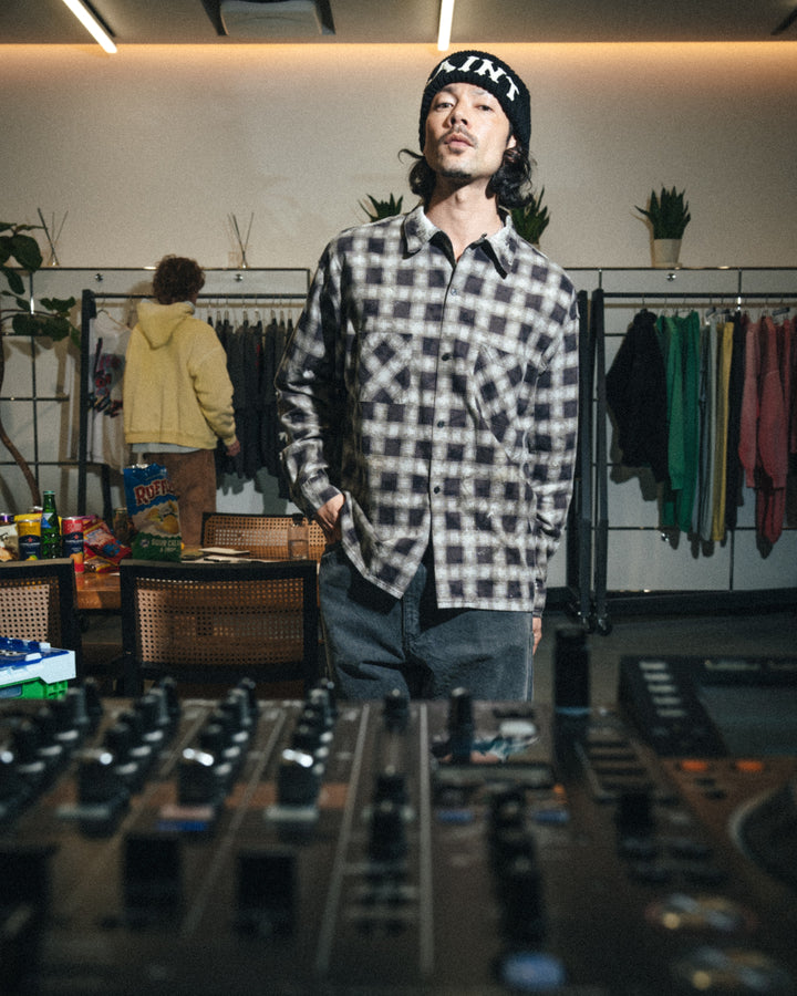 PRINT CHECK SHIRT