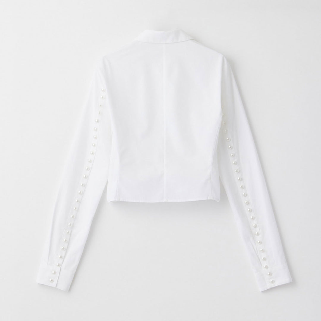 FITTED PEARL BUTTON SHIRT