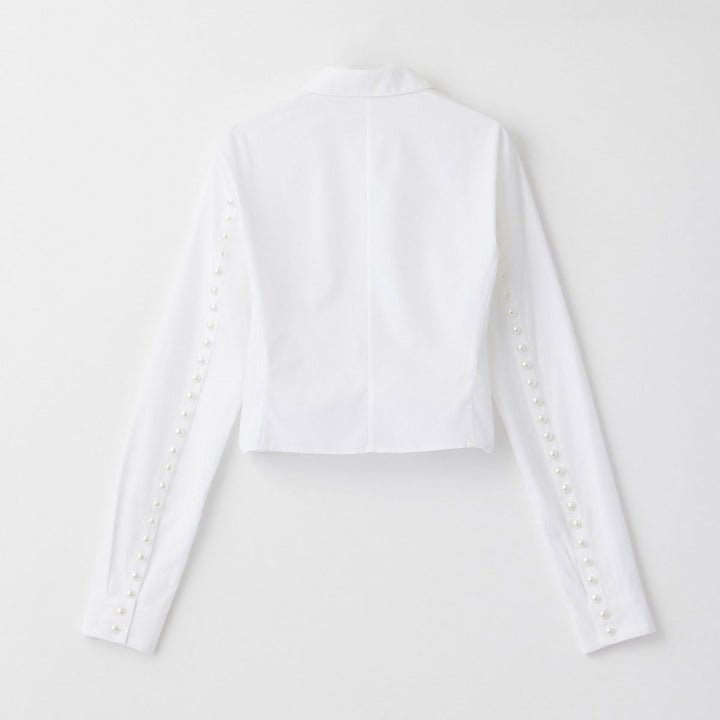 FITTED PEARL BUTTON SHIRT