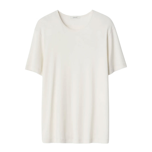 リブジャージーのスクープネックTシャツ