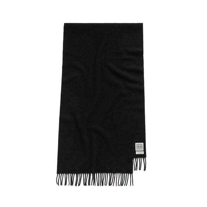 Classic wool scarf black