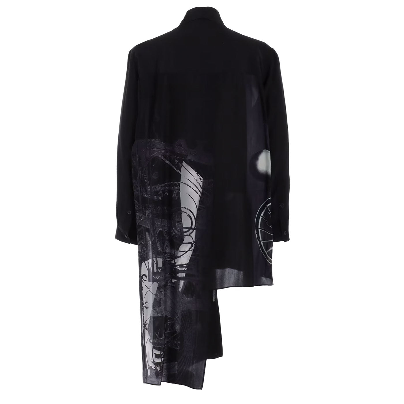 ヨウジヤマモト　WHEEL PRINTED ASYMMETRY BLOUSE WHEEL PRINTED ASYMMETRY BLOUSE | Why are you here?