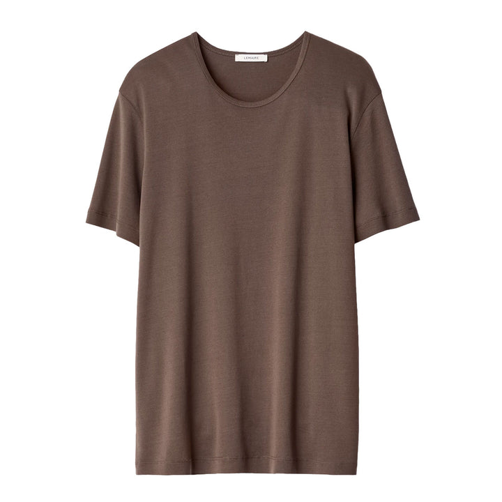 リブジャージーのスクープネックTシャツ
