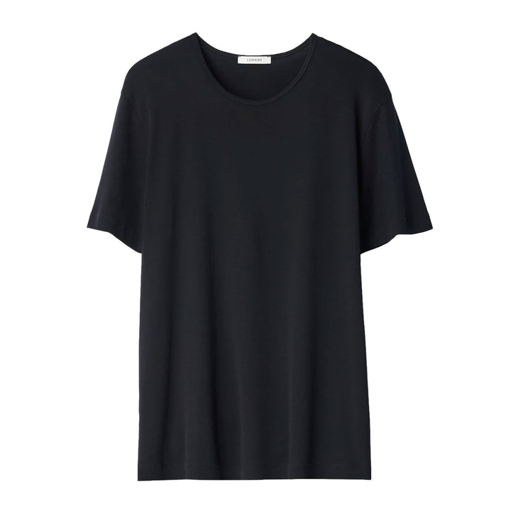 リブジャージーのスクープネックTシャツ