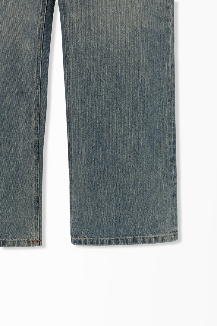 Blue Slim Bootcut Denim Pants